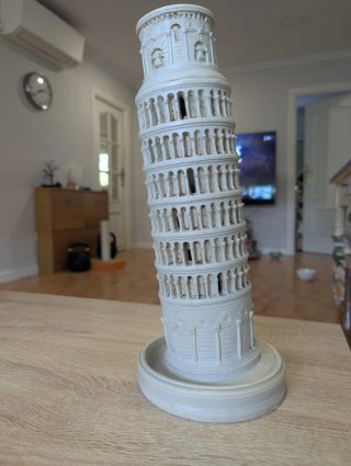 Gran Torre de Pisa Resina Vintage 36cm
