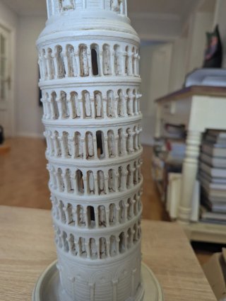 Gran Torre de Pisa Resina Vintage 36cm