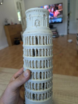 Gran Torre de Pisa Resina Vintage 36cm