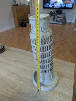 Gran Torre de Pisa Resina Vintage 36cm