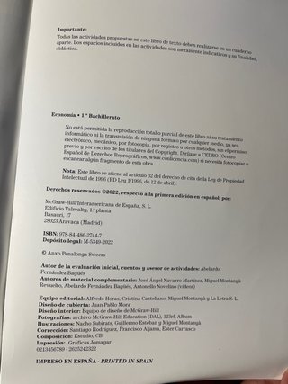 Economía 1.o Bachillerato