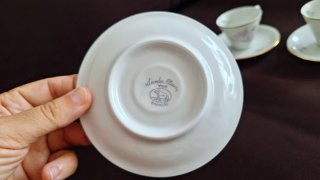 4 Tazas y Platos Porcelana Santa Clara
