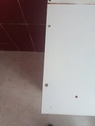 Mueble de cocina madera y blanco