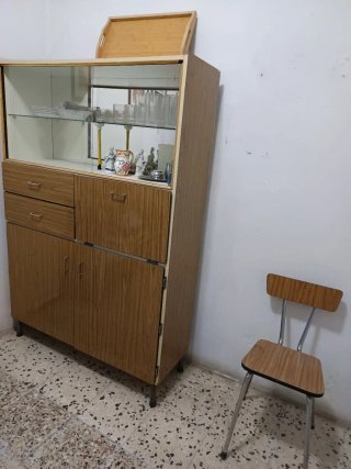 Mueble de cocina Fórmula madera y cristal