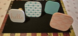 Pack 4 percheros madera decorativos