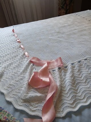 Toquilla bebé lana blanca