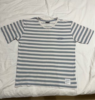 Camiseta de rayas Side Lake azul y blanco