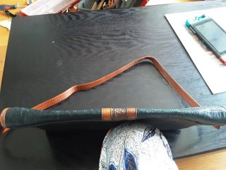Bolso Astor Piel Vintage Negro/Marrón 35x21cm