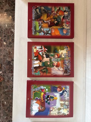 set de 6 libros de cuentos infantiles bilingües