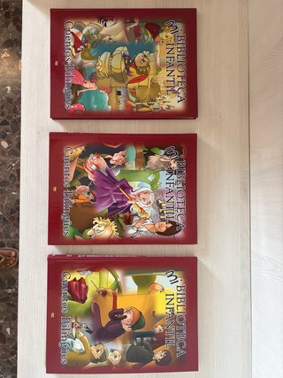 set de 6 libros de cuentos infantiles bilingües