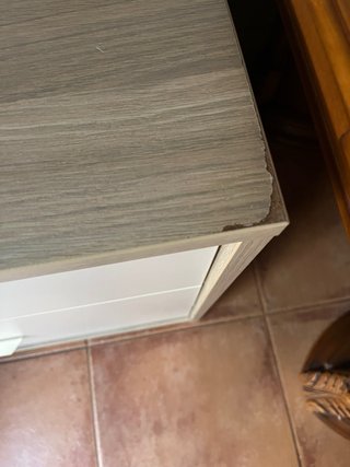 Cajonera moderna madera y blanco