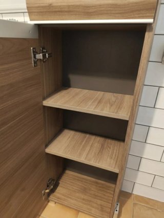 Armario de baño madera y metal