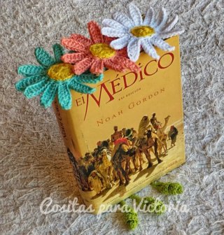 Marcapáginas Margarita Crochet Artesanal