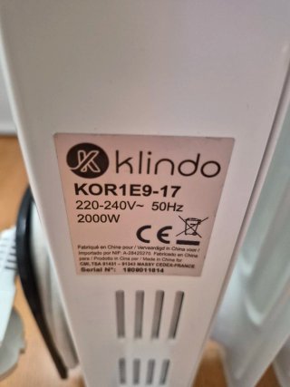 Radiador Aceite KLINDO 2000W