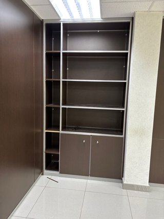 Mamparas cristal y madera