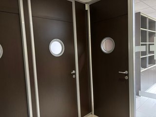 Mamparas cristal y madera