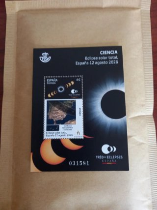Sello Correos España Eclipse Solar 2026