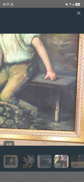 Cuadro al óleo sobre lienzo