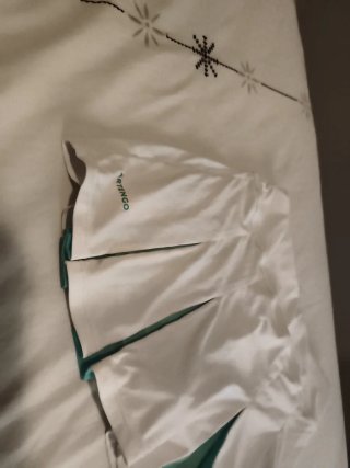 Falda de tenis Artengo niña blanca y verde