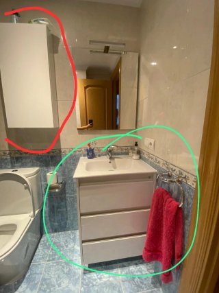 2 Armarios Baño y Espejo