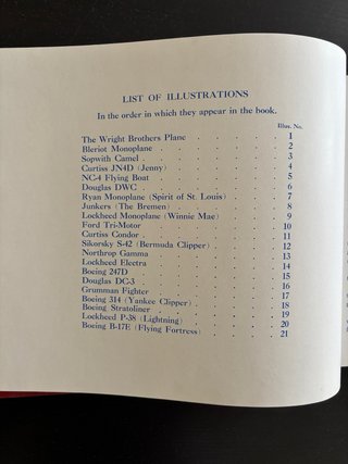 Libro Ilustrado de 1943 - Famosos Aviones y Vuelos