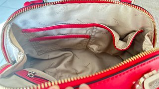 Guess borsa dome satchel piccola rossa