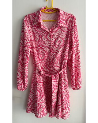 Vestido estampado rosa talla S