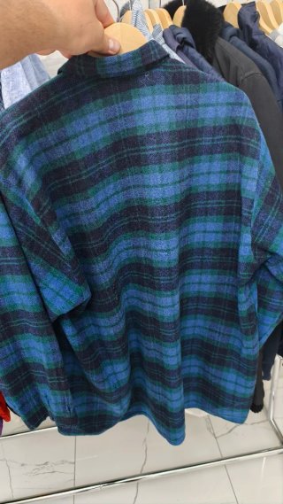 Camicia POP 84 a quadri blu e verdi