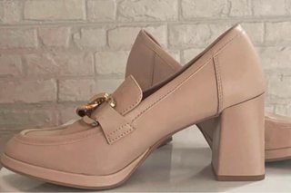 Mocasines Oxmox Tacón Nude Talla 39