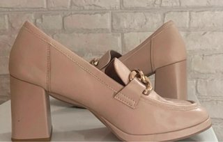 Mocasines Oxmox Tacón Nude Talla 39