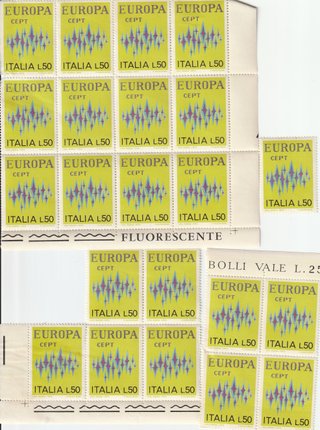 Lotti francobolli Europa CEPT Italia L.50