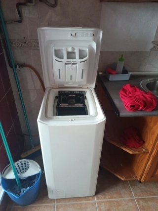 Lavadora carga superior blanca