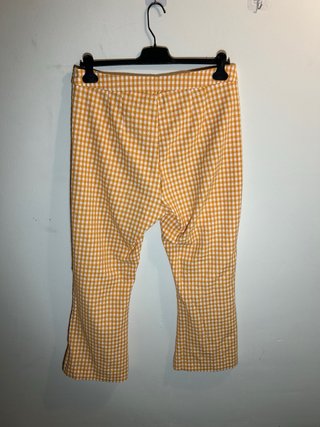 Pantalones cuadros Bershka naranja talla 44