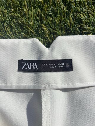 Pantalón Zara pinzas blanco Talla L