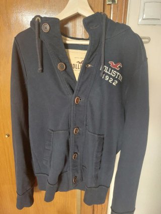 Sudadera Hollister Azul con Capucha