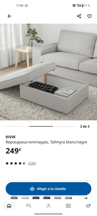 Reposapiés Ikea Vimle Gunnared Beige