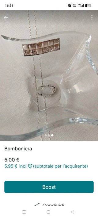 Ciotolina in vetro e argento