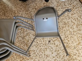 Silla Ikea aluminio ligera exterior