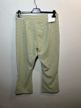 Pantalones Bershka cuadros verde talla 44
