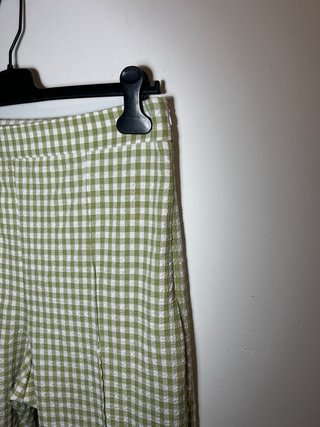 Pantalones Bershka cuadros verde talla 44