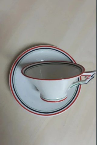 Juego 6 tazas café antiguas porcelana