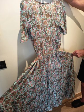 Vestido largo kimono seda estampado