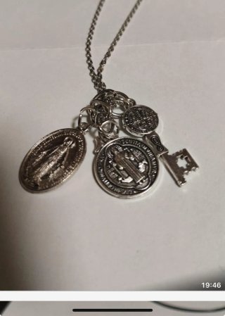 Medalla San Benito PAX Plata Antigua