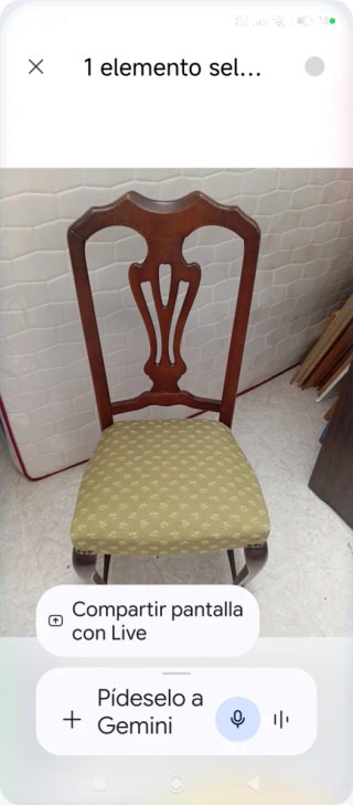 4 Sillas de Comedor Tapizadas Madera