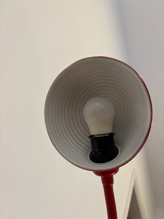 Lampada da terra rossa vintage anni '70