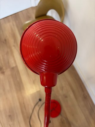 Lampada da terra rossa vintage anni '70