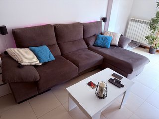 Sofá modular tela gris
