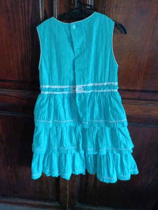 Vestido azul Mayoral con volantes