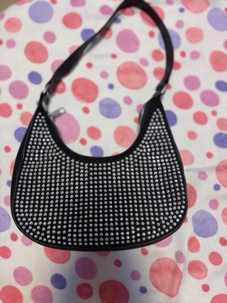 Borsa nera con brillantini
