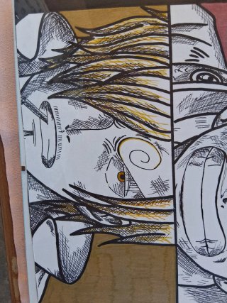 Disegno fatto a mano One Piece Zoro Luffy Sanji